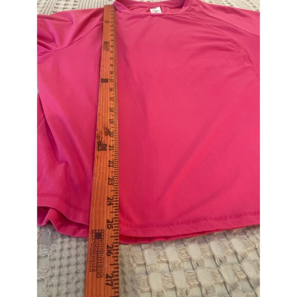 Members Mark Top Plus Size XL Bright Pink Brushed Long Sleeve + Stretch T Shirt - Picture 8 of 9